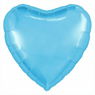 Сердце Холодный голубой, 46 см