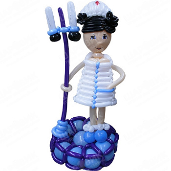 Фигура из шаров Медсестра Виолетта