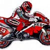 Мотоцикл (красный)/Motor bike 31'' Flex Metal 