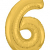 Шар-цифра "Золото" №6