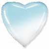 Сердце Голубой Градиент, 75 см
