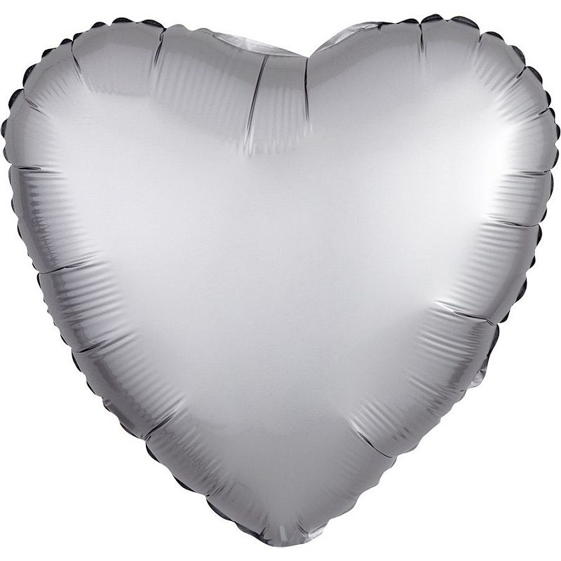 Сердце Сатин Платина, 46 см