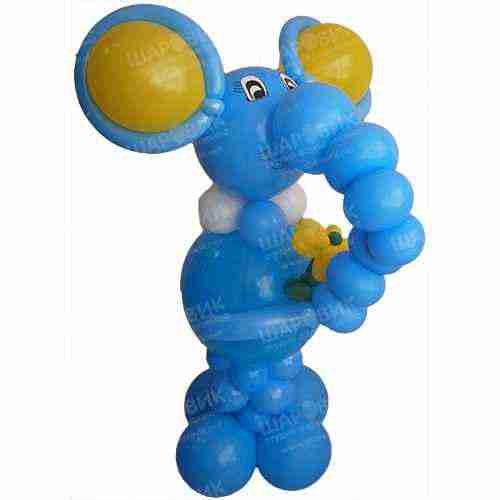 фигура из шаров  Синий слоник