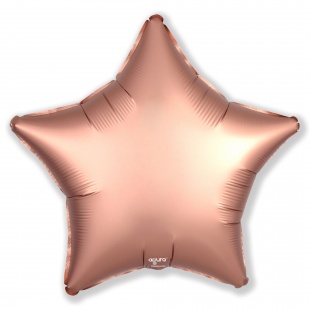 Звезда Сатин Розовое Золото, 46 см