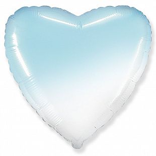 Сердце Голубой Градиент, 46 см