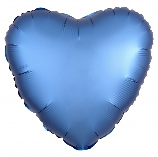 Сердце Сатин Синий, 46 см