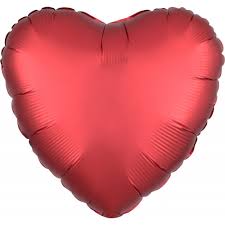 Сердце Сатин Красный, 46 см