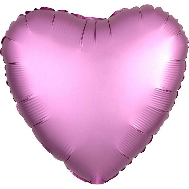 Сердце Сатин Розовый, 46 см