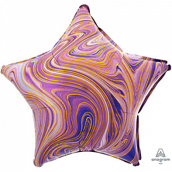 Звезда Мрамор Фиолетовый 46 см