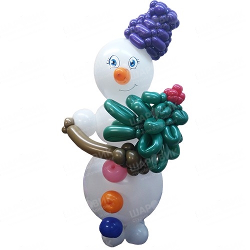  Снеговик Снежок. Фигура из шаров