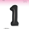 Цифра 1 Slim Черный Сатин