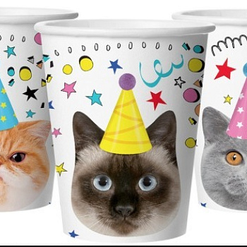 Стаканы (250 мл) Котики, 6 шт..
