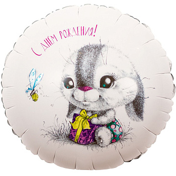 ДР Зайка круг 18"/46 см