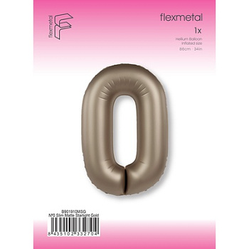 Цифра 0 Slim Starlight Gold Звездное Золото Матовый