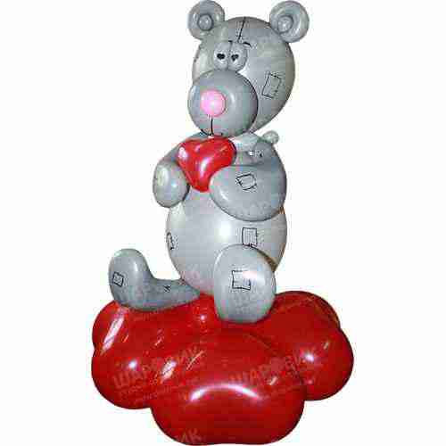 фигура из шаров Влюбленный Тедди